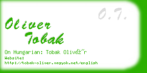 oliver tobak business card